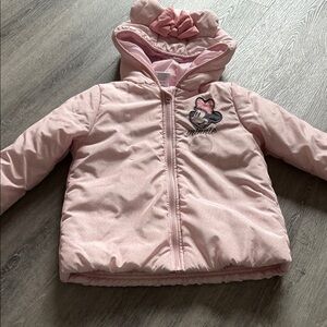 Pink Minnie Mouse Kids snowsuit with matching jacket